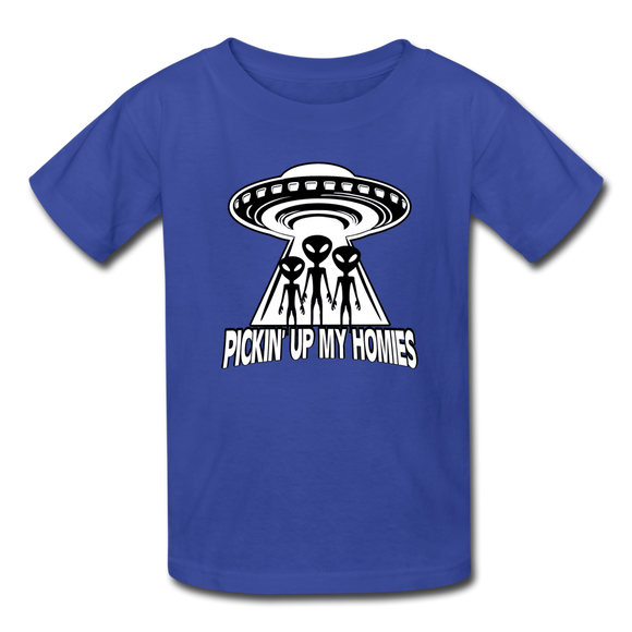 Aliens, picking up my homies - Kids' T-Shirt - royal blue