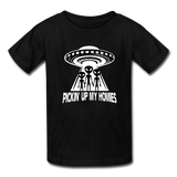 Aliens, picking up my homies - Kids' T-Shirt - black
