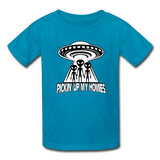 Aliens, picking up my homies - Kids' T-Shirt - turquoise