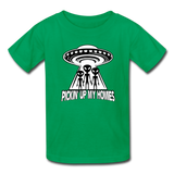 Aliens, picking up my homies - Kids' T-Shirt - kelly green