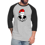 Christmas alien - Baseball T-Shirt - heather gray/black