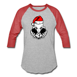 Christmas alien - Baseball T-Shirt - heather gray/red