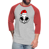 Christmas alien - Baseball T-Shirt - heather gray/red