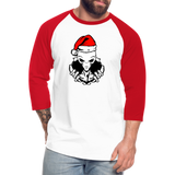 Christmas alien - Baseball T-Shirt - white/red