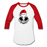 Christmas alien - Baseball T-Shirt - white/red