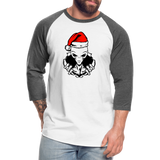 Christmas alien - Baseball T-Shirt - white/charcoal