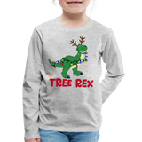 Tree Rex - Kids' Premium Long Sleeve T-Shirt - heather gray