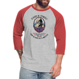 Bigfoot, always be yourself - Unisex Baseball T-Shirt - heather gray/red