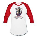 Bigfoot, always be yourself - Unisex Baseball T-Shirt - white/red
