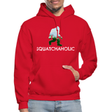 Squatchaholic - Gildan Heavy Blend Adult Hoodie - red