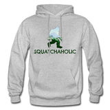 Squatchaholic - Gildan Heavy Blend Adult Hoodie - heather gray