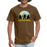 Bigfoot, can't stop fishing - Unisex Classic T-Shirt - brown