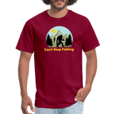 Bigfoot, can't stop fishing - Unisex Classic T-Shirt - burgundy