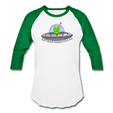 Extrapurrestrial - Unisex Baseball T-Shirt - white/kelly green