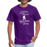 Coffee gets me started...Unisex Classic T-Shirt - purple