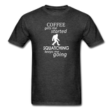 Coffee gets me started...Unisex Classic T-Shirt - heather black