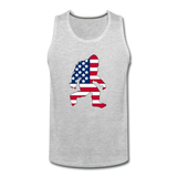 American flag in Bigfoot - Men’s Premium Tank - heather gray
