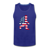 American flag in Bigfoot - Men’s Premium Tank - royal blue