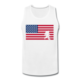 Bigfoot in American Flag - Men’s Premium Tank - white