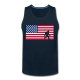 Bigfoot in American Flag - Men’s Premium Tank - deep navy