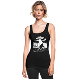 All my friends are cryptids - Women's Longer Length Fitted Tank - black