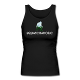 Squatchaholic - Women's Longer Length Fitted Tank - black