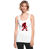 Buffalo Plaid Bigfoot - Women's Longer Length Fitted Tank - white