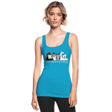 The Cryptid Crew - Women's Longer Length Fitted Tank - turquoise