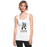 Into the woods I go - Women's Longer Length Fitted Tank - white