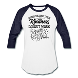 Try Voodoo - Unisex Baseball T-Shirt - white/navy