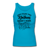 Try Voodoo - Women's Longer Length Fitted Tank - turquoise