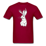 Jackalope bunny - Unisex Classic T-Shirt - dark red