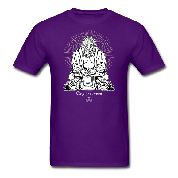 Bigfoot Buddha/Stay Grounded - Unisex Classic T-Shirt - purple