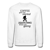Coffee gets me started - Unisex Crewneck Sweatshirt - white