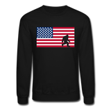 Patriotic Bigfoot - Unisex Crewneck Sweatshirt - black