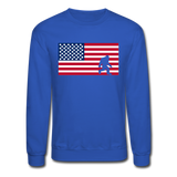 Patriotic Bigfoot - Unisex Crewneck Sweatshirt - royal blue