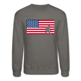 Patriotic Bigfoot - Unisex Crewneck Sweatshirt - asphalt gray