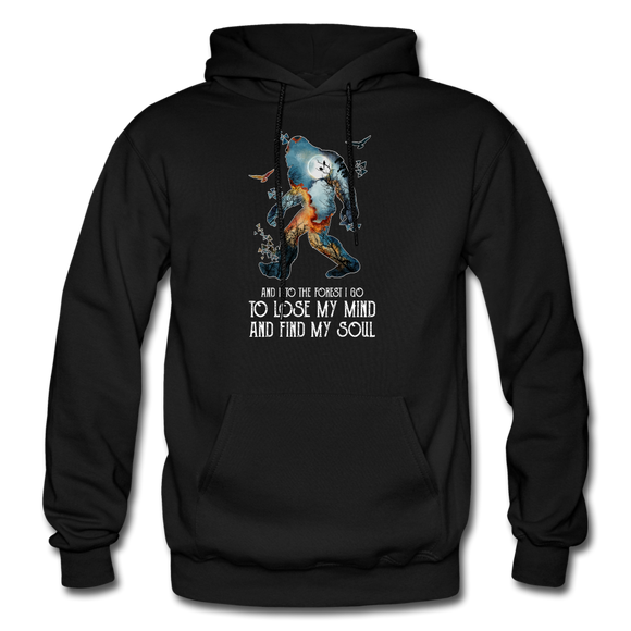 Into the forest I go - Unisex Gildan Heavy Blend Adult Hoodie - black