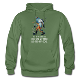 Into the forest I go - Unisex Gildan Heavy Blend Adult Hoodie - military green