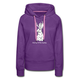 Horny little bunny - Women’s Premium Hoodie - purple