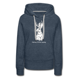 Horny little bunny - Women’s Premium Hoodie - heather denim