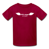 Angel/Devil - Kids' T-Shirt - dark red