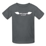 Angel/Devil - Kids' T-Shirt - charcoal