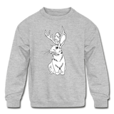 Jackalope - Kids' Crewneck Sweatshirt - heather gray