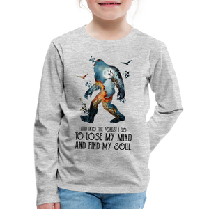 Into the forest I go - Kids' Premium Long Sleeve T-Shirt - heather gray