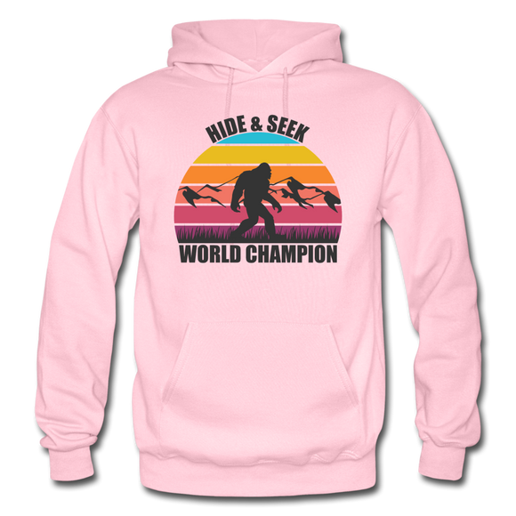 Bigfoot Hide and Seek World Champion - Men's Hoodie - light pink