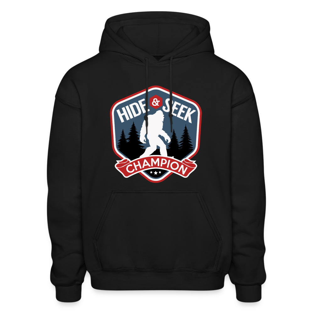 Gildan Heavy Blend Adult Hoodie Bigfoot Hide and Seek Champion Elusive Hare